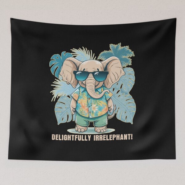 Item preview, Delightfully Irrelephant! Elephant Hawaiian Shirt Design designed and sold by danielliamgill.
