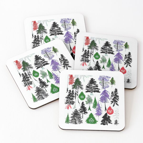 Item preview, Pine Trees in a Forest, AI Art,  designed and sold by casaai.