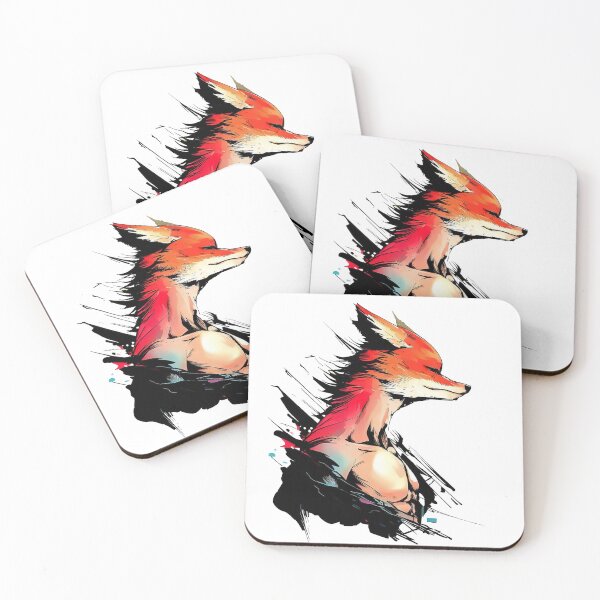 Item preview, Cool fox martial art karate master ink anime art designed and sold by TomFrontierArt.