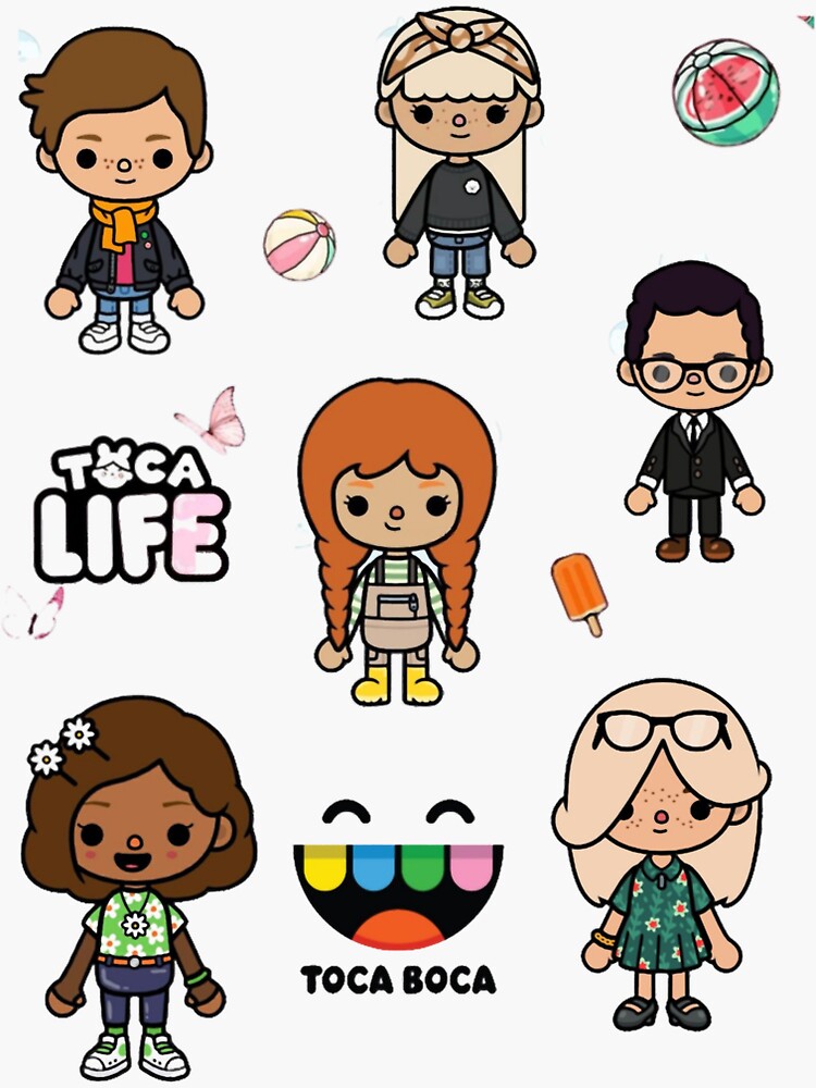 toca boca anime Sticker for Sale by kader011