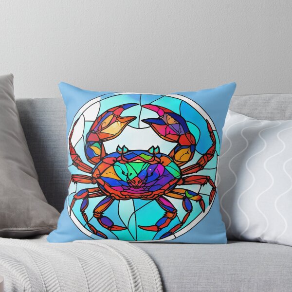 Item preview, Blue Crab Stained Glass design designed and sold by CattyCornerPOD.