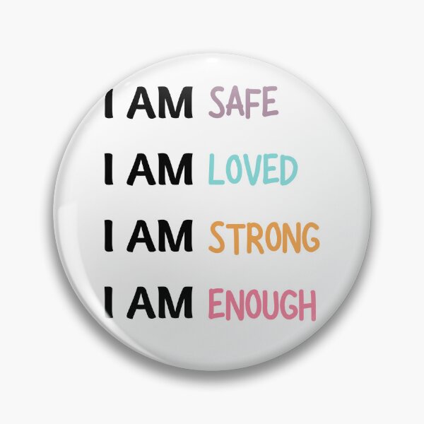 Item preview, I Am Enough Mental Health Affirmations designed and sold by RueBennet.