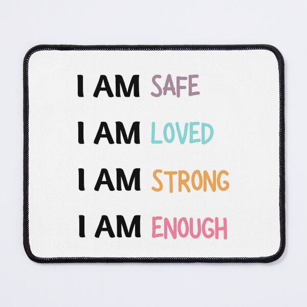 Item preview, I Am Enough Mental Health Affirmations designed and sold by RueBennet.