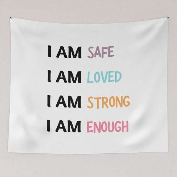 Item preview, I Am Enough Mental Health Affirmations designed and sold by RueBennet.