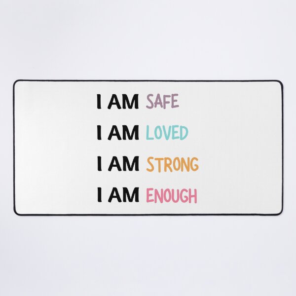 Item preview, I Am Enough Mental Health Affirmations designed and sold by RueBennet.