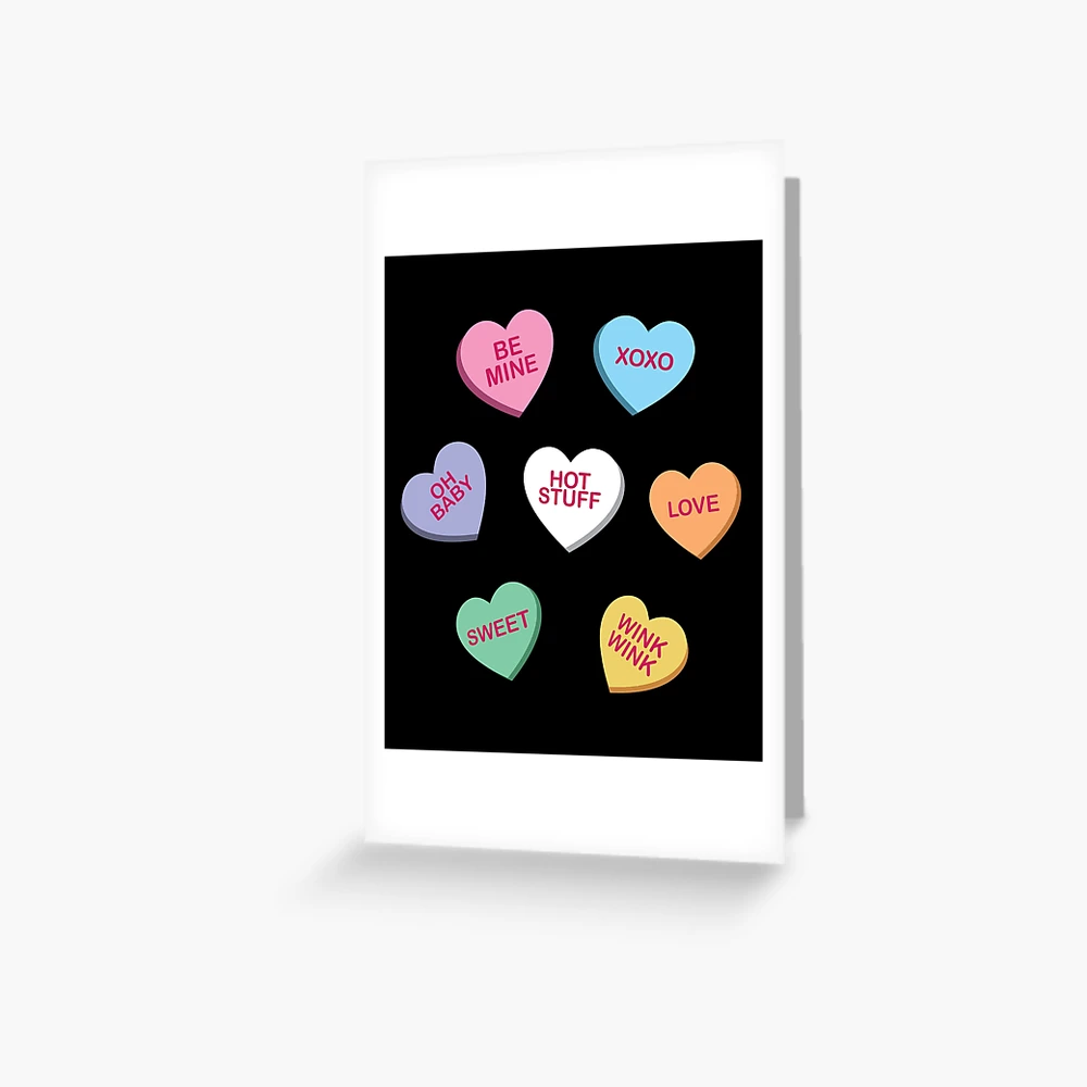 Men Women Kids Valentine's Day Conversation Candy Hearts Sticker for Sale  by aqualiontees