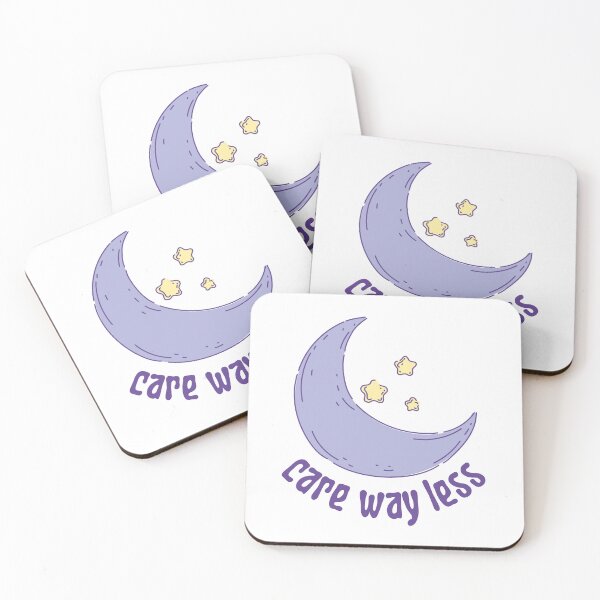Artikelvorschau, Care Way Less Lila Mond und Sterne entworfen und verkauft von RueBennet.