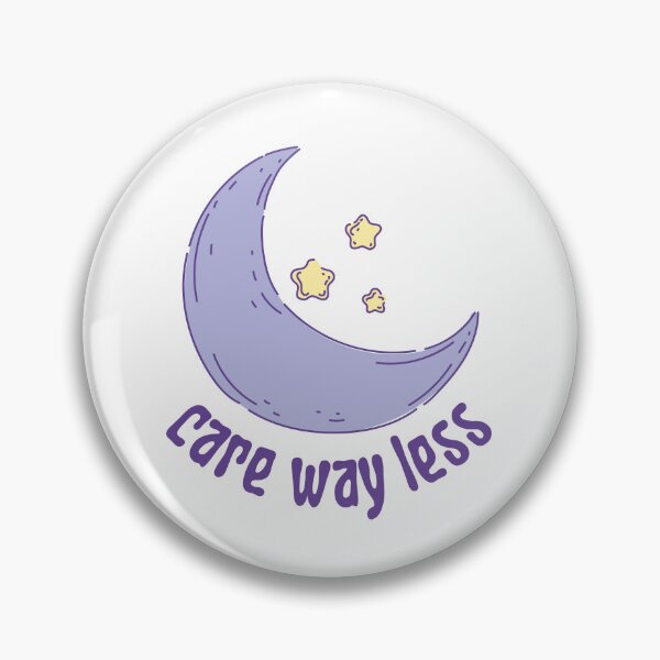 Item preview, Care Way Less Purple Moon and Stars designed and sold by RueBennet.