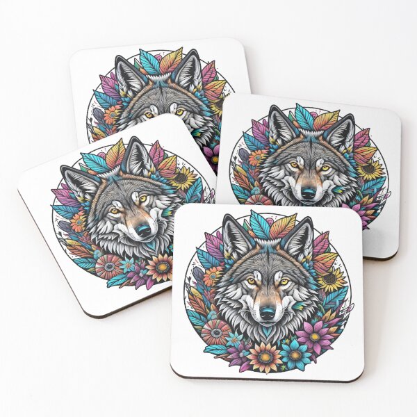 Item preview, Wolf With Flowers Girls designed and sold by AD Design.