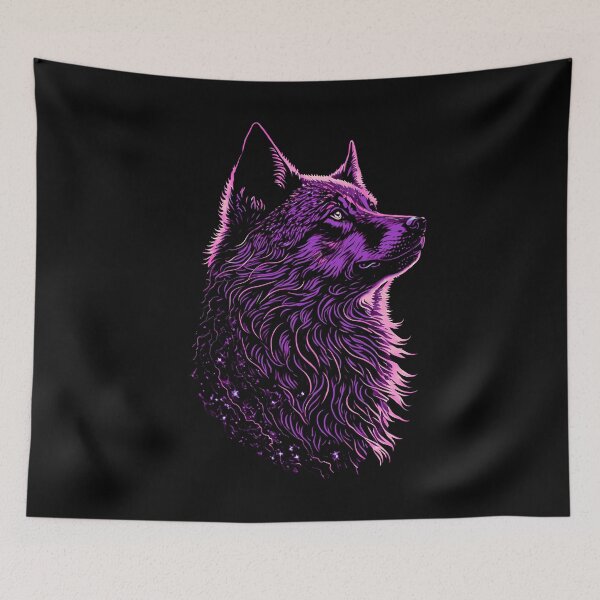 Item preview, Colorful Wolf Portrait designed and sold by Xhevahir.