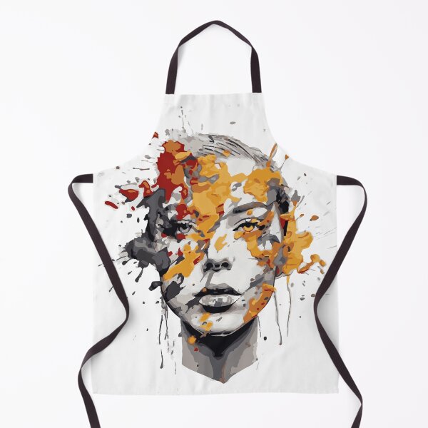 Item preview, Ink Enigma: The Veiled Beauty - Abstract Inked Portrait designed and sold by GeepoxCreations.