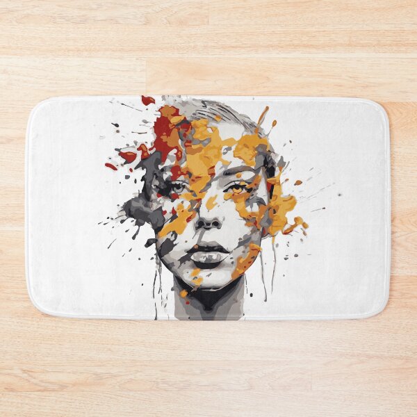 Item preview, Ink Enigma: The Veiled Beauty - Abstract Inked Portrait  designed and sold by GeepoxCreations.