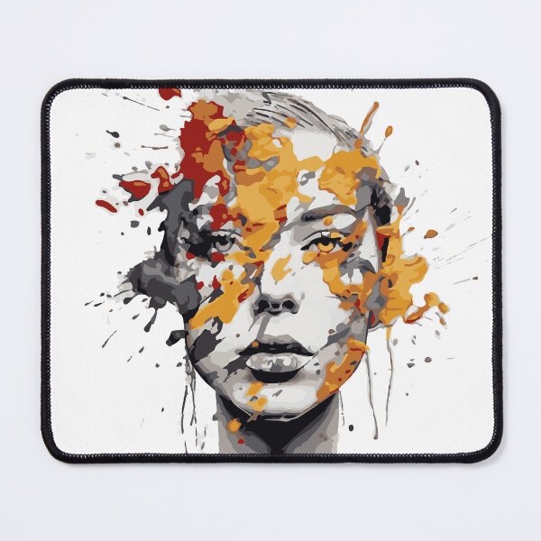 Item preview, Ink Enigma: The Veiled Beauty - Abstract Inked Portrait designed and sold by GeepoxCreations.