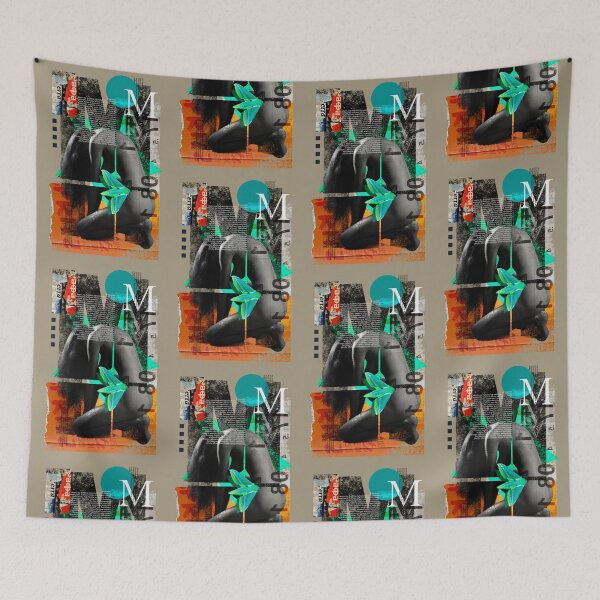 Item preview, M letter digital collage designed and sold by burbuja.