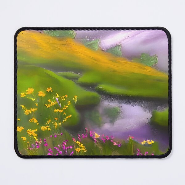 Artikelvorschau, Lavendelstrom: Originalkunst einer ruhigen Landschaft – einzigartiges Bild im Malstil entworfen und verkauft von Bridie  OBrien.