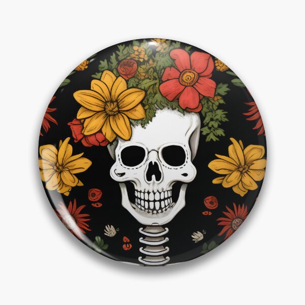 Item preview, Summertime Flowery Smiling Skeleton designed and sold by 20th-eclipse.