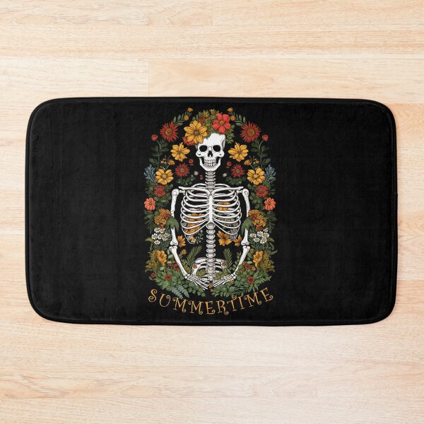 Item preview, Summertime Flowery Smiling Skeleton designed and sold by 20th-eclipse.
