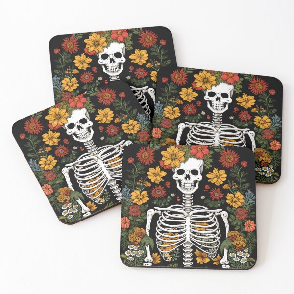 Item preview, Summertime Flowery Smiling Skeleton designed and sold by 20th-eclipse.
