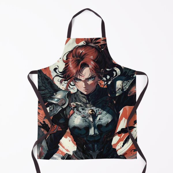 Item preview, Winged Anime Warrior Girl with Fiery Red Hair designed and sold by ByteyCreatives.
