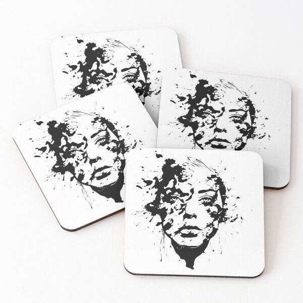 Item preview,  Ink Enigma: The Veiled Beauty - Abstract Inked Portrait Black designed and sold by GeepoxCreations.