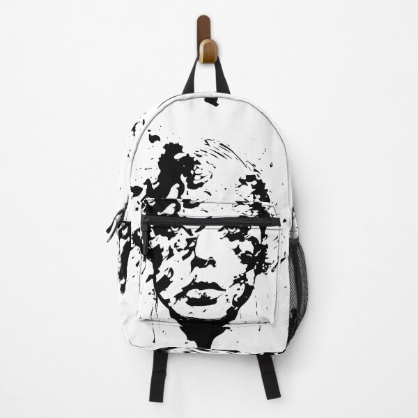 Item preview, Ink Enigma: The Veiled Beauty - Abstract Inked Portrait Black designed and sold by GeepoxCreations.