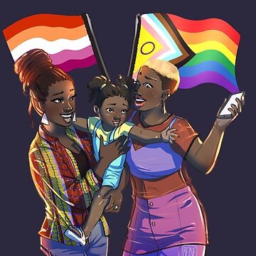 Aperçu de l'œuvre Lesbiennes noires et afro - La famille de Reine-Dibussi
