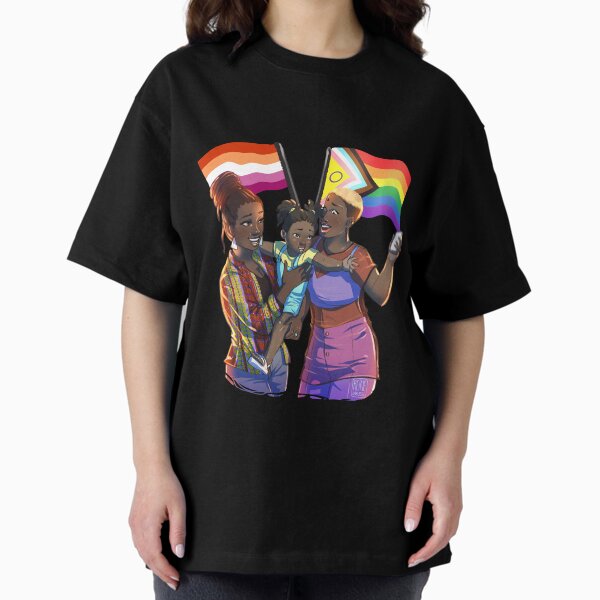 Lesbiennes noires et afro - La famille T-shirt oversize