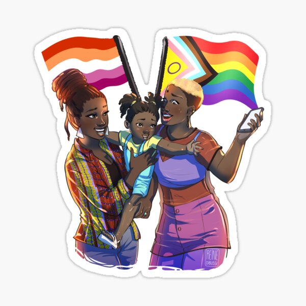 Lesbiennes noires et afro - La famille Sticker