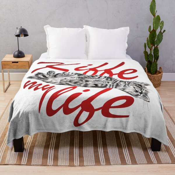 Item preview, Sleeping kitten, Kiffe my life 2 - graphite version, red text designed and sold by SylvieG18.
