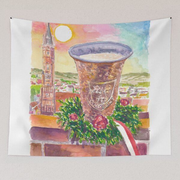 Item preview, Landshut View from Trausnitz towards Altstadt with Buchskranzl and Kupferbecher designed and sold by artshop77.