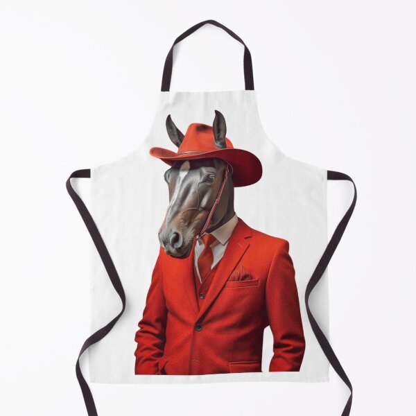 Item preview, The Gentle Horse in a red suit designed and sold by ai-beyond.