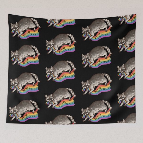 Item preview, BE GAY DO CRIME - Rainbow Flag Pride Flag Stealing Raccoon Trash Panda LGBTQIA QUEER TRANS Alphabet Mafia Funny Pride Shirt CSD Pride Month  designed and sold by Veymoth.