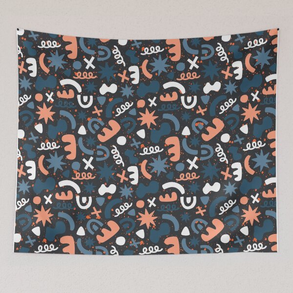 Item preview, A Squiggly Word  - Blue Variation designed and sold by MCanvasworks.