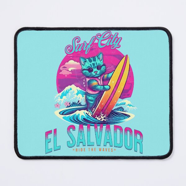 Item preview, Surf City, El Salvador C.A.- Cat Surfing in the Ocean designed and sold by PatriciaReyes.