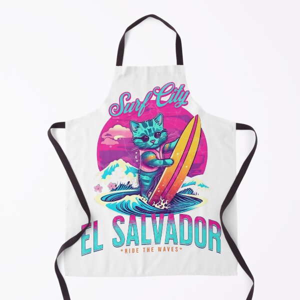 Item preview, Surf City, El Salvador C.A.- Cat Surfing in the Ocean designed and sold by PatriciaReyes.