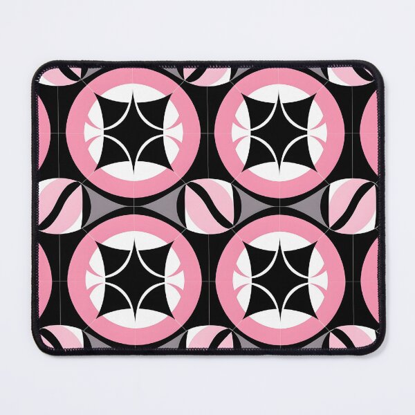 Item preview, Pink and Black Shapes Abstract Pattern  designed and sold by palaco210.