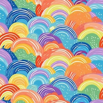 Artwork thumbnail, Colorful Rainbow Pattern by SCilliDesigns
