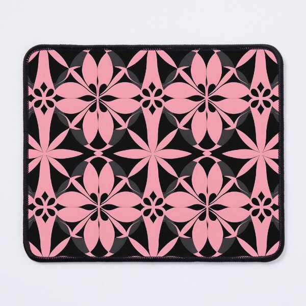 Item preview, Pink and Black Shapes Abstract Pattern  designed and sold by palaco210.