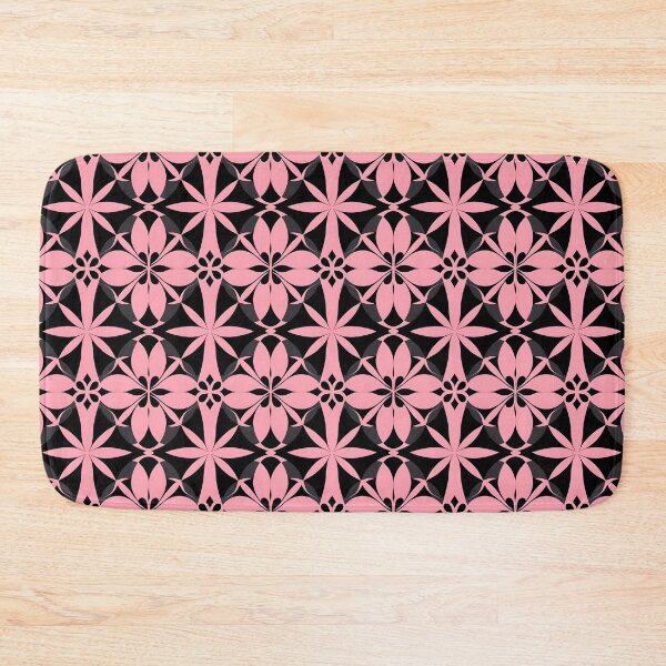 Item preview, Pink and Black Shapes Abstract Pattern  designed and sold by palaco210.