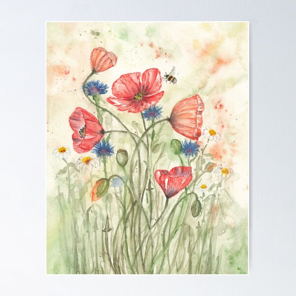 Blumenwiese Poster