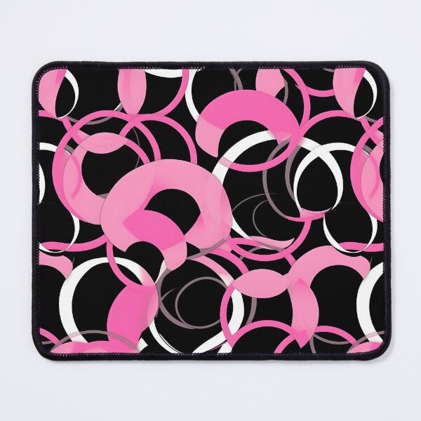 Item preview, Pink and Black Lines Swirls Abstract Pattern designed and sold by palaco210.