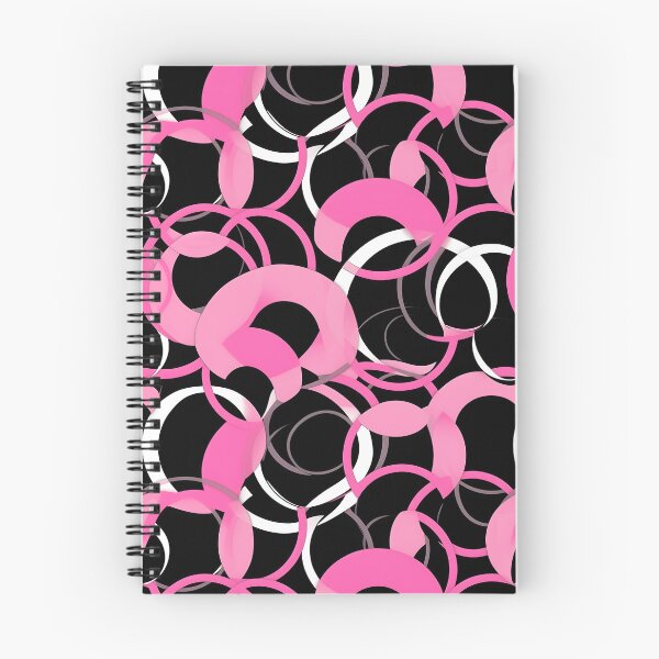 Item preview, Pink and Black Lines Swirls Abstract Pattern  designed and sold by palaco210.