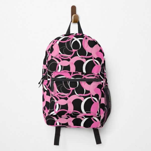 Item preview, Pink and Black Lines Swirls Abstract Pattern designed and sold by palaco210.