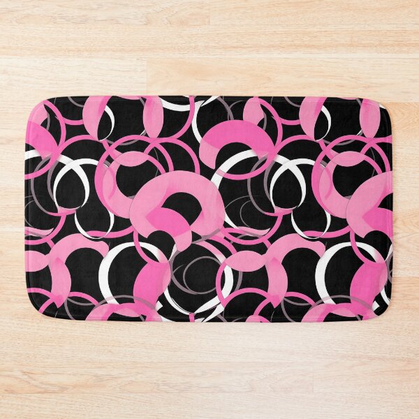 Item preview, Pink and Black Lines Swirls Abstract Pattern  designed and sold by palaco210.