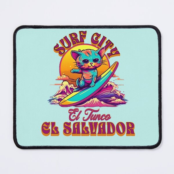 Item preview, Surf City, El Tunco, El Salvador C.A.- Cat Surfing in the Ocean designed and sold by PatriciaReyes.