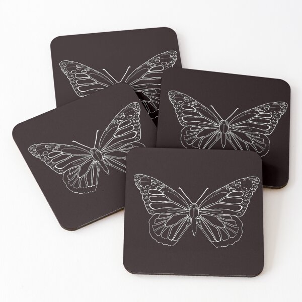 Item preview, WHITE butterfly outline  designed and sold by nikolarom.