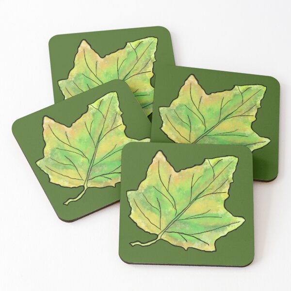 Item preview, Abstract “Not Quite Fall” Maple Leaf designed and sold by KitKattyDesigns.