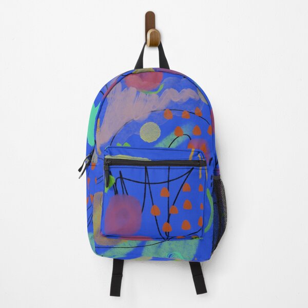 Item preview, Scribble stroke blue colors abstract funny pattern designed and sold by Yana Mustafina | Boho Soulful Designs.