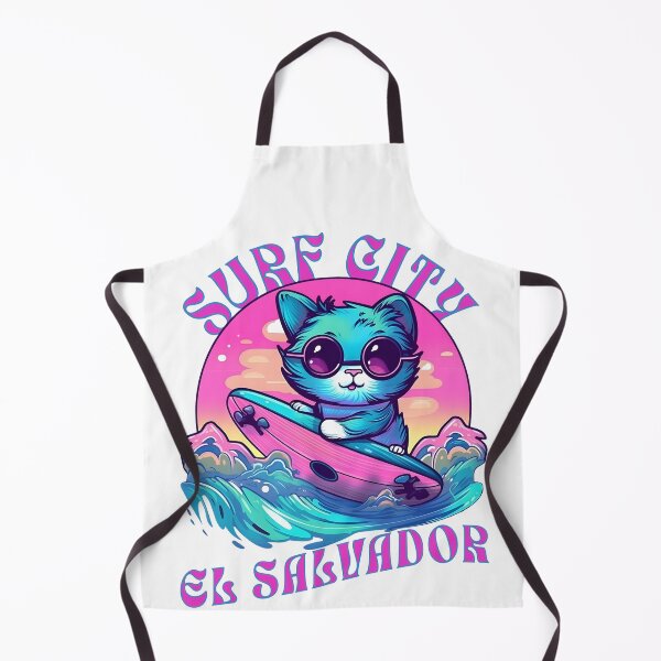 Item preview, Surf City, El Salvador C.A.- Cat Surfing in the Ocean-essential t-shirt designed and sold by PatriciaReyes.