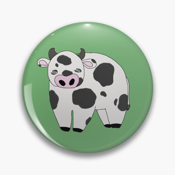 Item preview, White and black cow sticker designed and sold by SquishDragonArt.